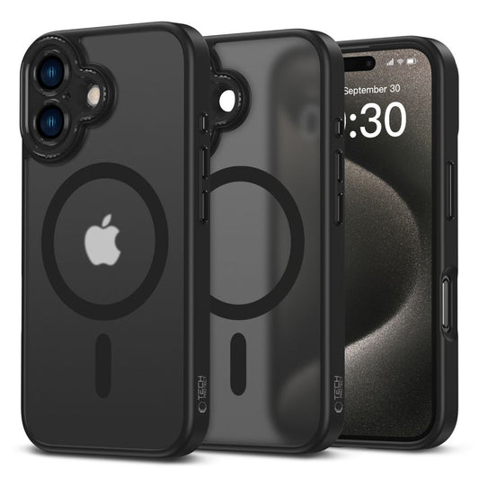 Custodia MagSafe per Apple iPhone 16, Tech-Protect, Magcam, nero