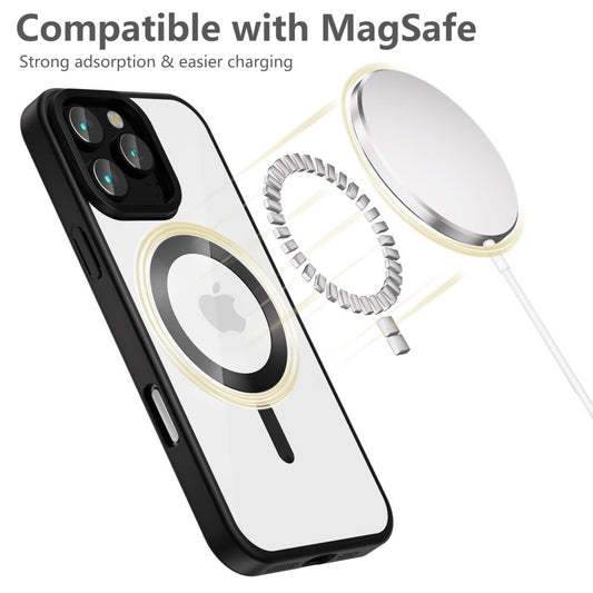 Custodia MagSafe per Apple iPhone 16 Pro, Tech-Protect, Magflex Satin, nero