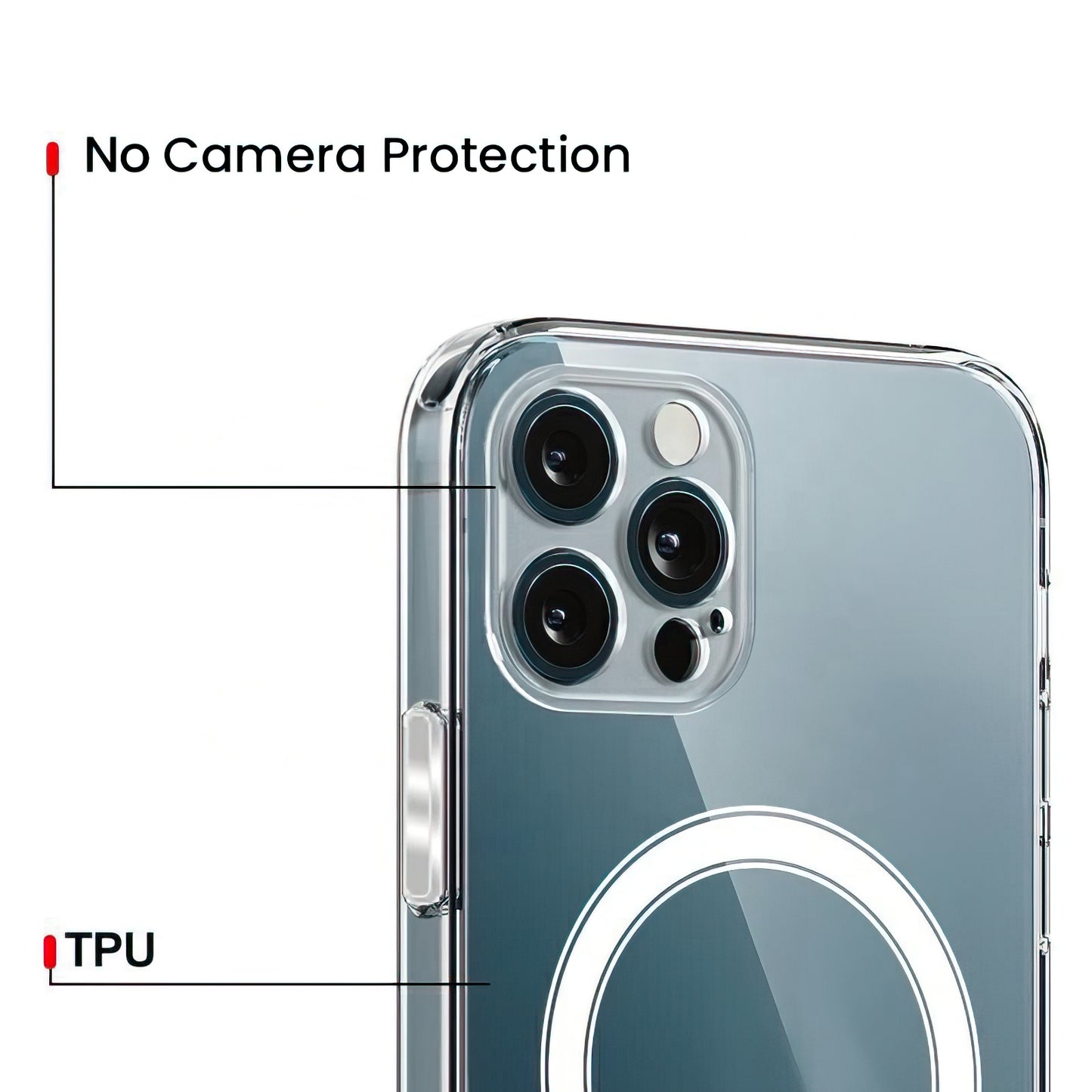 Custodia MagSafe per Apple iPhone 17, OEM, Trasparente, Trasparente