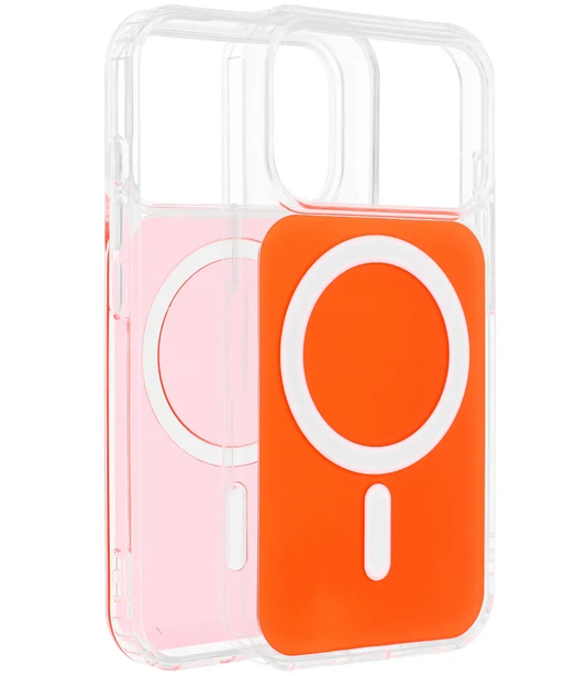 Custodia MagSafe per Apple iPhone 17e / 16e, OEM, Clear Fusion Mag Cover, Arancione