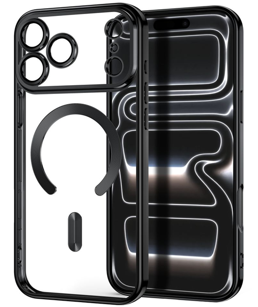 Custodia MagSafe per Apple iPhone 18 Pro Max / 17 Pro Max, Tech-Protect, Magflex, Nero Satinato