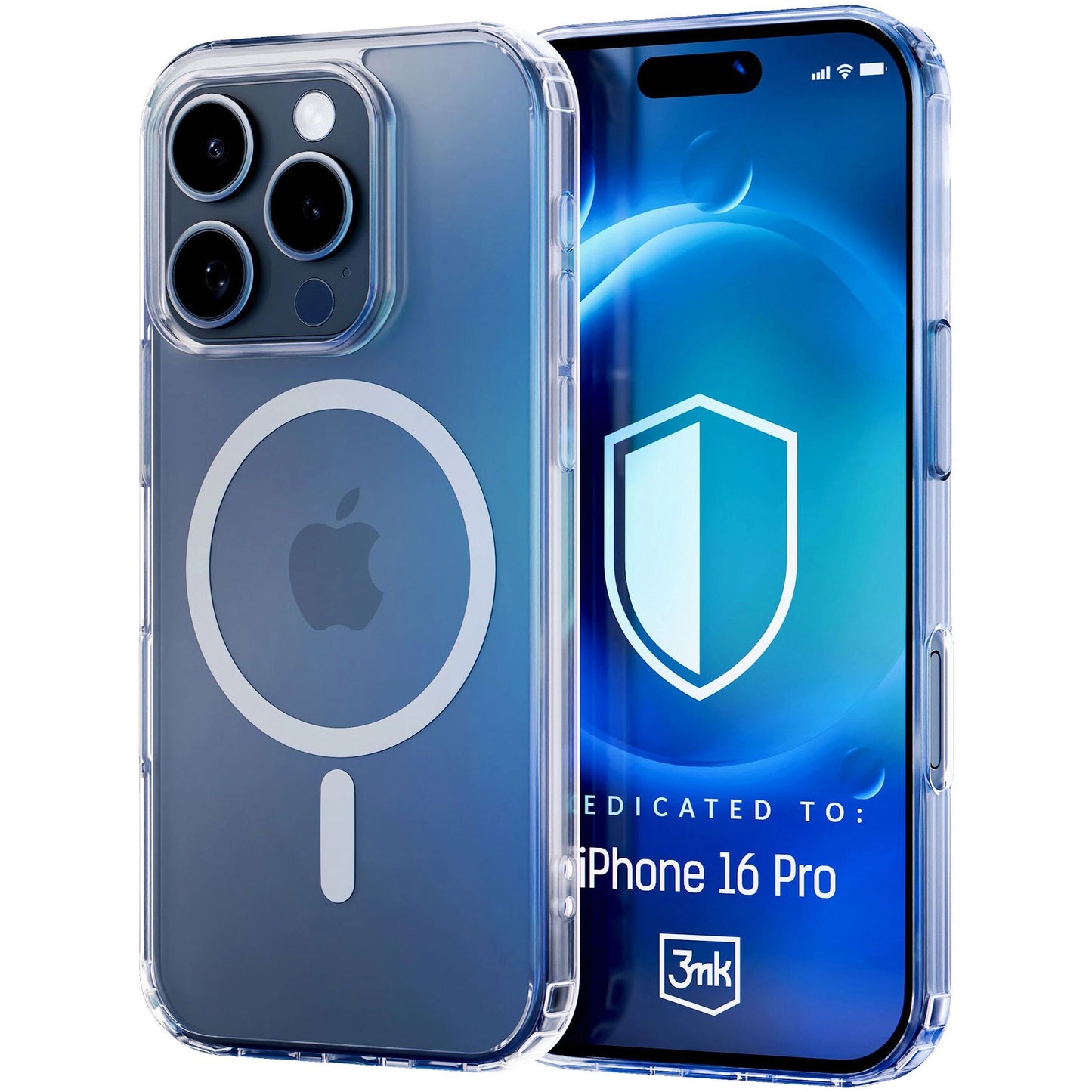 Custodia MagSafe per Apple iPhone 16 Pro, 3MK, MagCase, MagCase, Trasparente