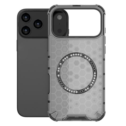 MagSafe Case for Apple iPhone 17 Pro, Techsuit, HoneyComb Shield, Black