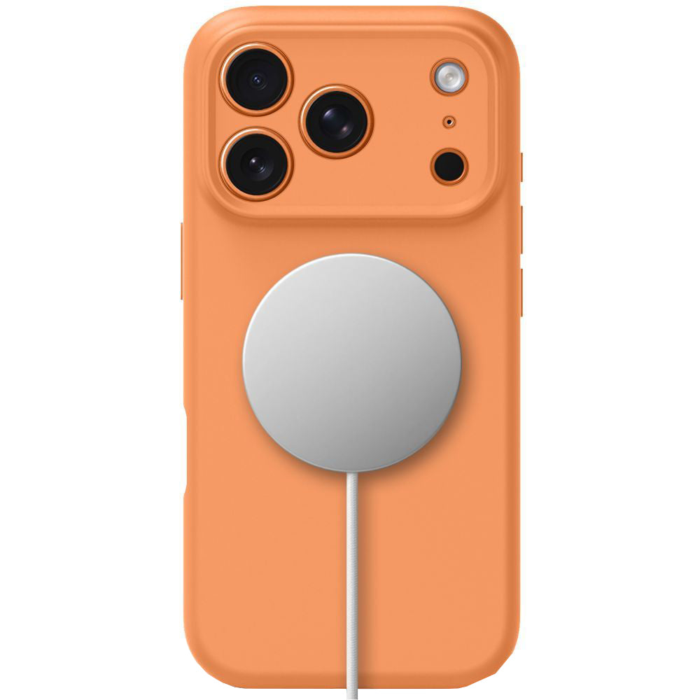 Custodia MagSafe per Apple iPhone 17 Pro Max, Tech-Protect, Silicone, Arancione
