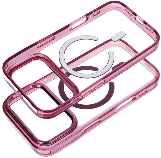 Custodia MagSafe per Apple iPhone 18 Pro / iPhone 17 Pro, OEM, Frame Clear Hybrid, color bordeaux