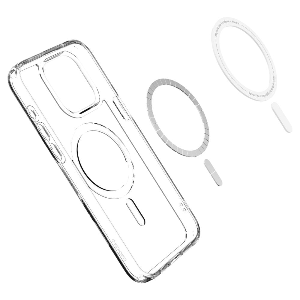 Custodia MagSafe per Apple iPhone 15 Pro, Spigen, Ultra Hybrid, Bianca ACS06715