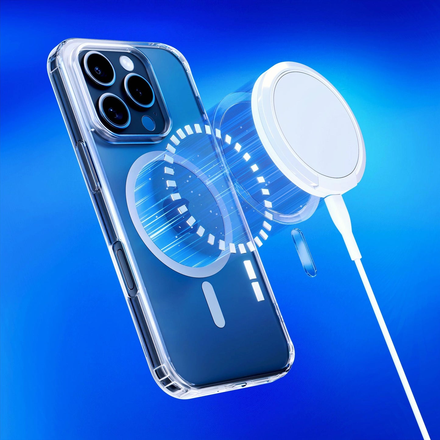 Custodia MagSafe per Apple iPhone 16 Pro, 3MK, MagCase, MagCase, Trasparente