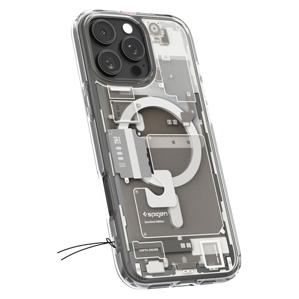 Custodia MagSafe per Apple iPhone 16 Pro Max, Spigen, Ultra Hybrid Zero One, Grigio ACS08381