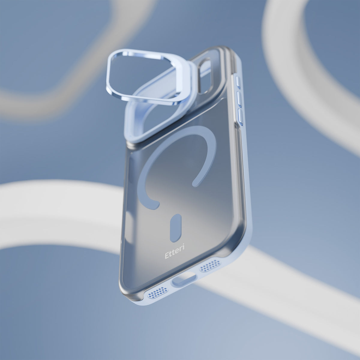 Custodia MagSafe per Apple iPhone 18 Pro / 17 Pro, Etteri, Morning Fog, Blu