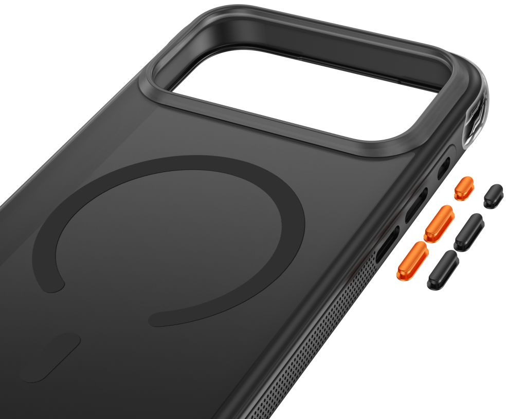 Custodia MagSafe per Apple iPhone 18 Pro / 17 Pro, Tech-Protect, MagAir CC, Nero Opaco