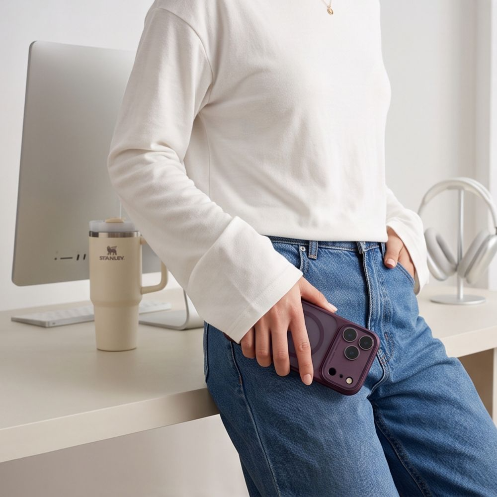 Custodia MagSafe per Apple iPhone 18 Pro / 17 Pro, Tech-Protect, MagPeak CC, Vinaccia Opaca