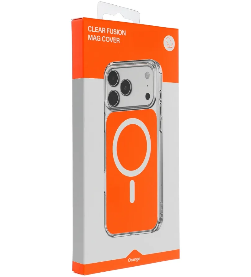 Custodia MagSafe per Apple iPhone 17e / 16e, OEM, Clear Fusion Mag Cover, Arancione