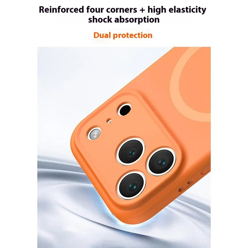 Custodia MagSafe per Apple iPhone 17 Pro, OEM, Silicone Liquido, Rosa