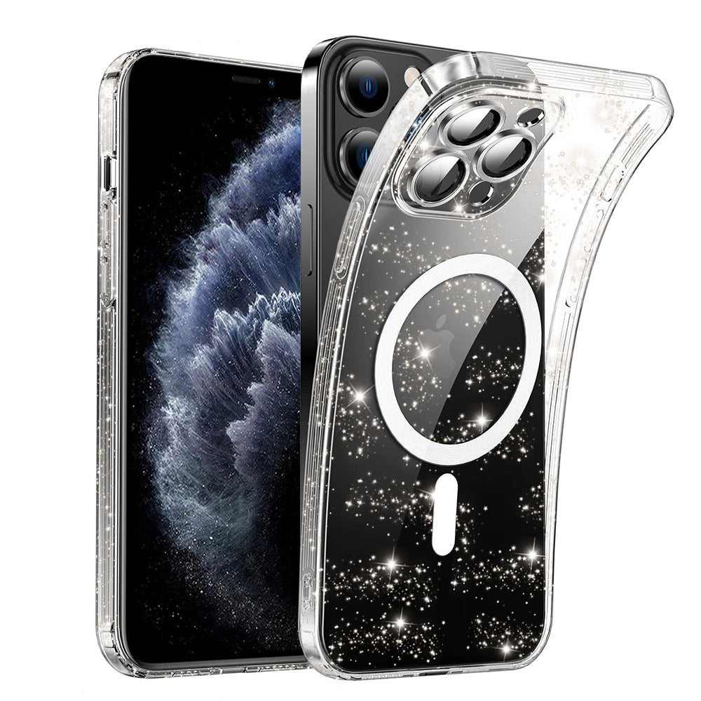 Custodia MagSafe per Apple iPhone 11 Pro, Techsuit, SparkleSkin, Trasparente