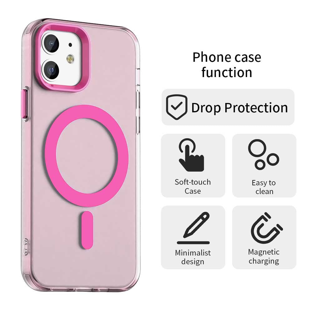 Custodia MagSafe per Apple iPhone 12 / 12 Pro, Techsuit, CandyCase, Rosa