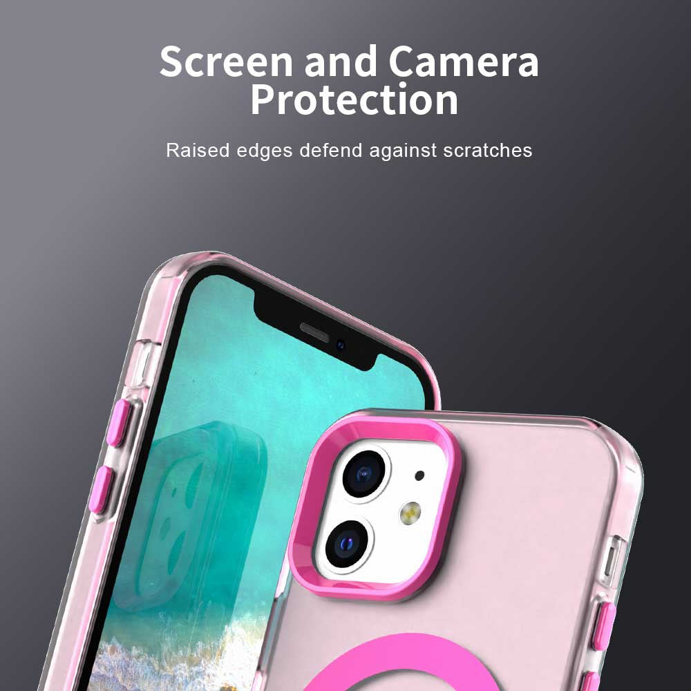Custodia MagSafe per Apple iPhone 12 / 12 Pro, Techsuit, CandyCase, Rosa