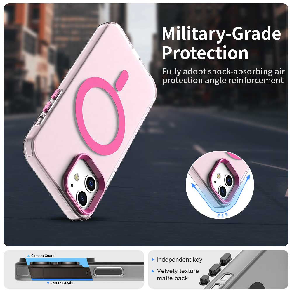 Custodia MagSafe per Apple iPhone 12 / 12 Pro, Techsuit, CandyCase, Rosa