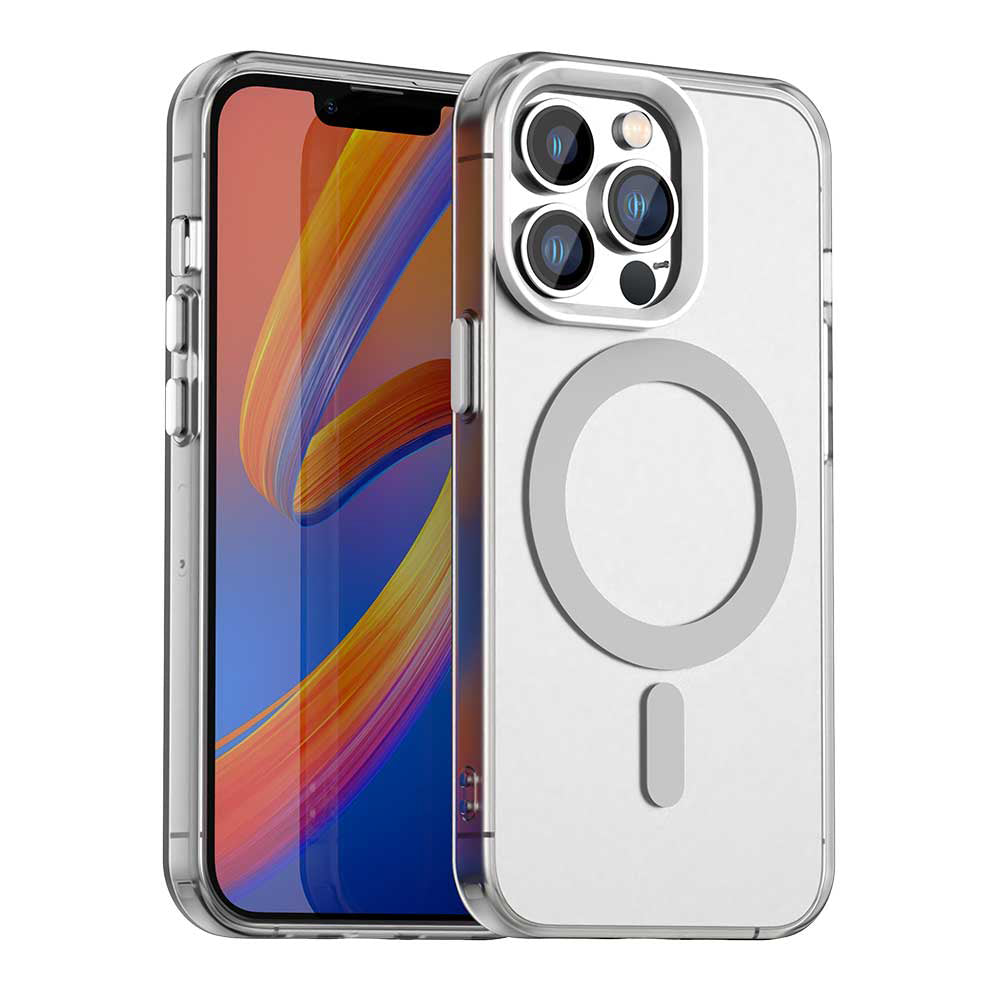Custodia MagSafe per Apple iPhone 12 Pro Max, Techsuit, CandyCase, Bianca