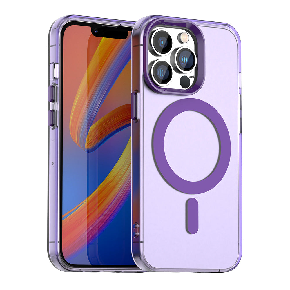 Custodia MagSafe per Apple iPhone 12 Pro Max, Techsuit, CandyCase, Viola