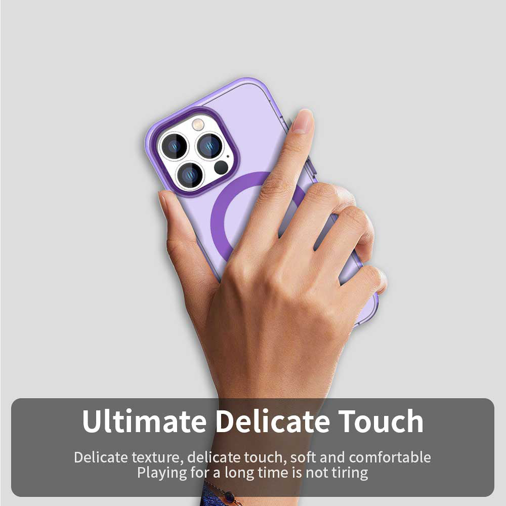 Custodia MagSafe per Apple iPhone 12 Pro Max, Techsuit, CandyCase, Viola