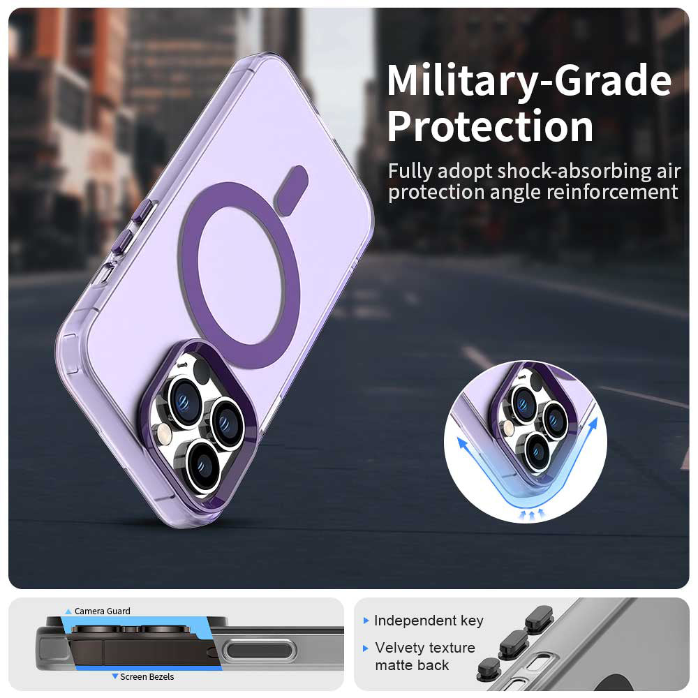 Custodia MagSafe per Apple iPhone 12 Pro Max, Techsuit, CandyCase, Viola