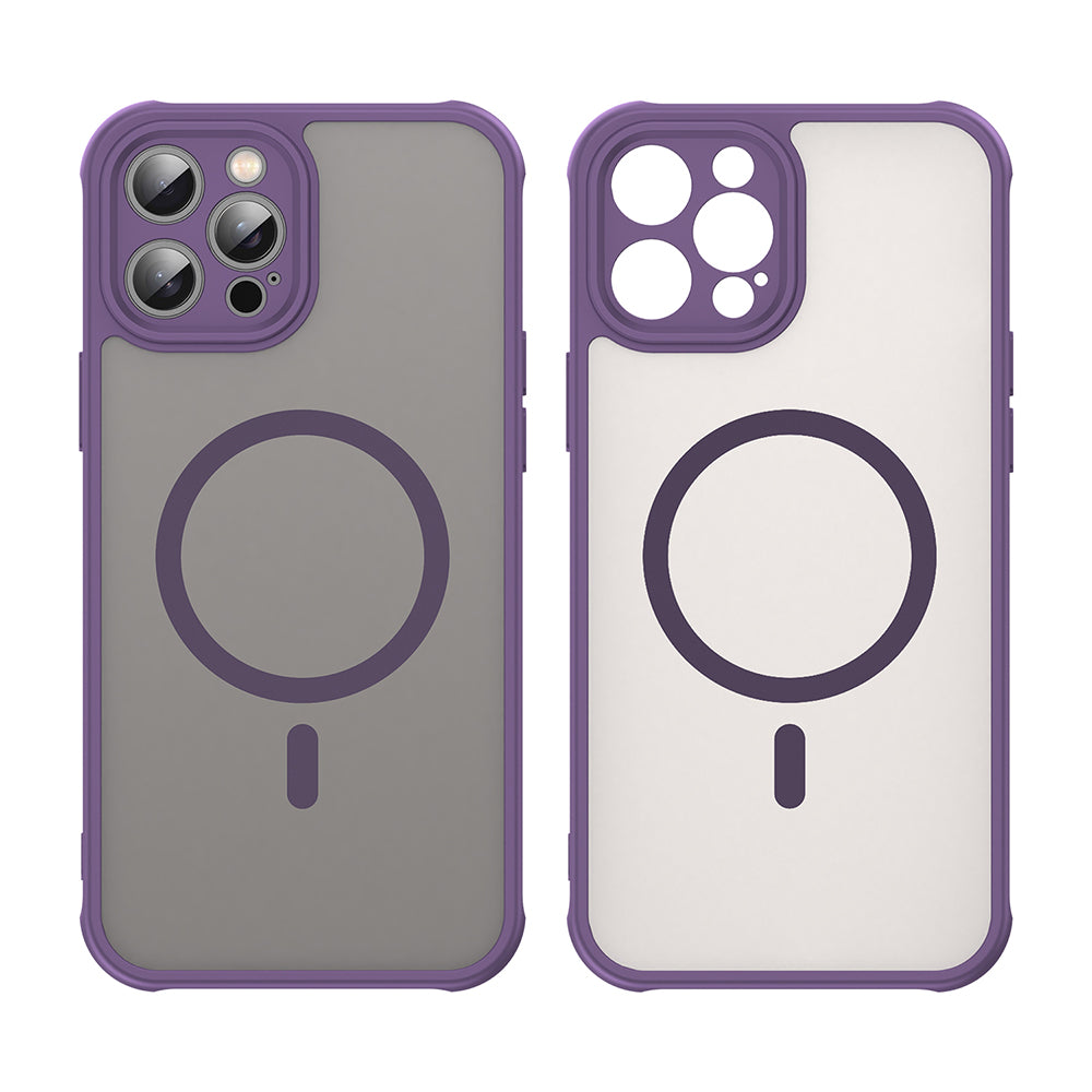 Custodia MagSafe per Apple iPhone 12 Pro, Techsuit, HaloFrost II, Viola