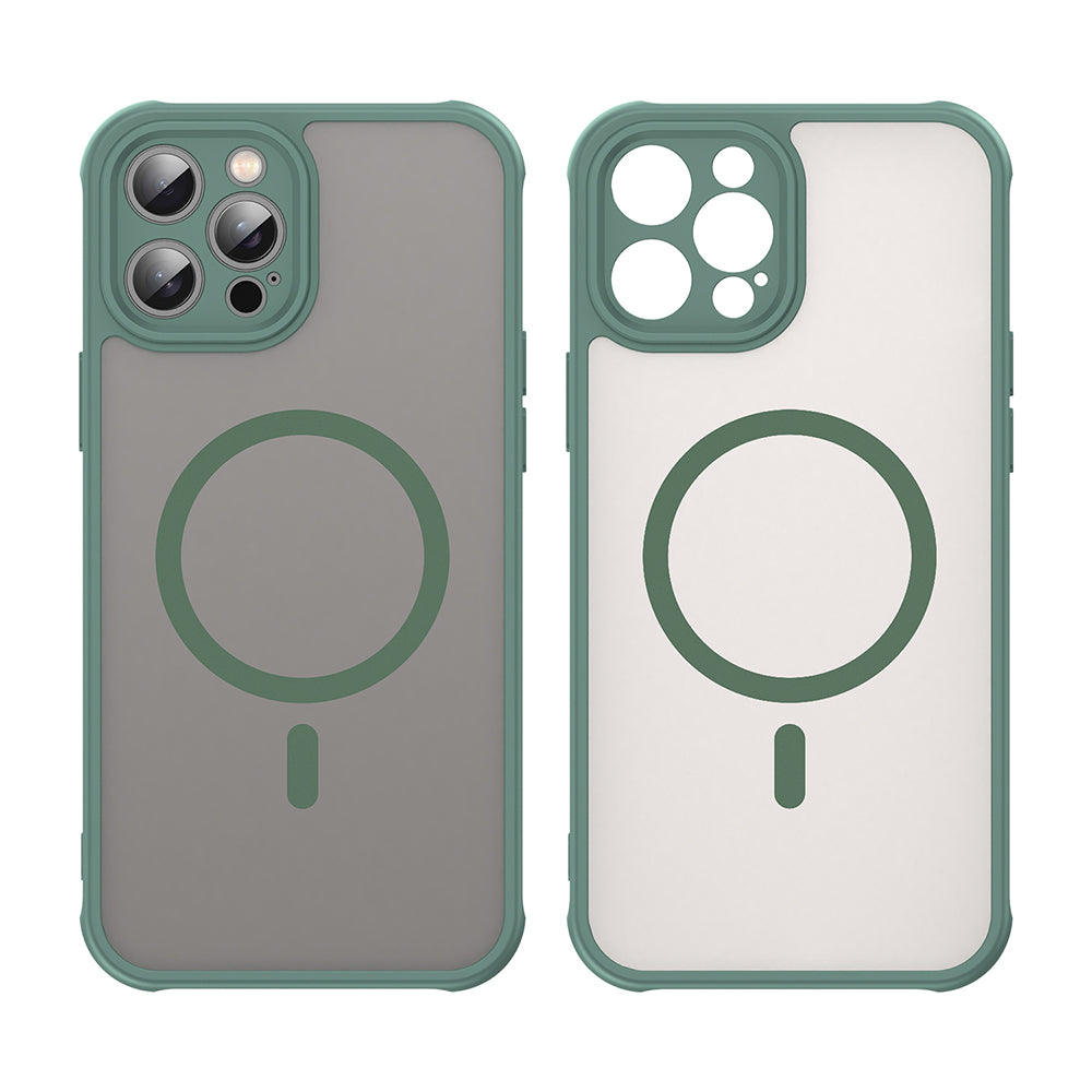 Custodia MagSafe per Apple iPhone 12 Pro, Techsuit, HaloFrost II, Verde