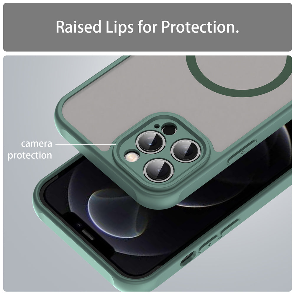 Custodia MagSafe per Apple iPhone 12 Pro, Techsuit, HaloFrost II, Verde