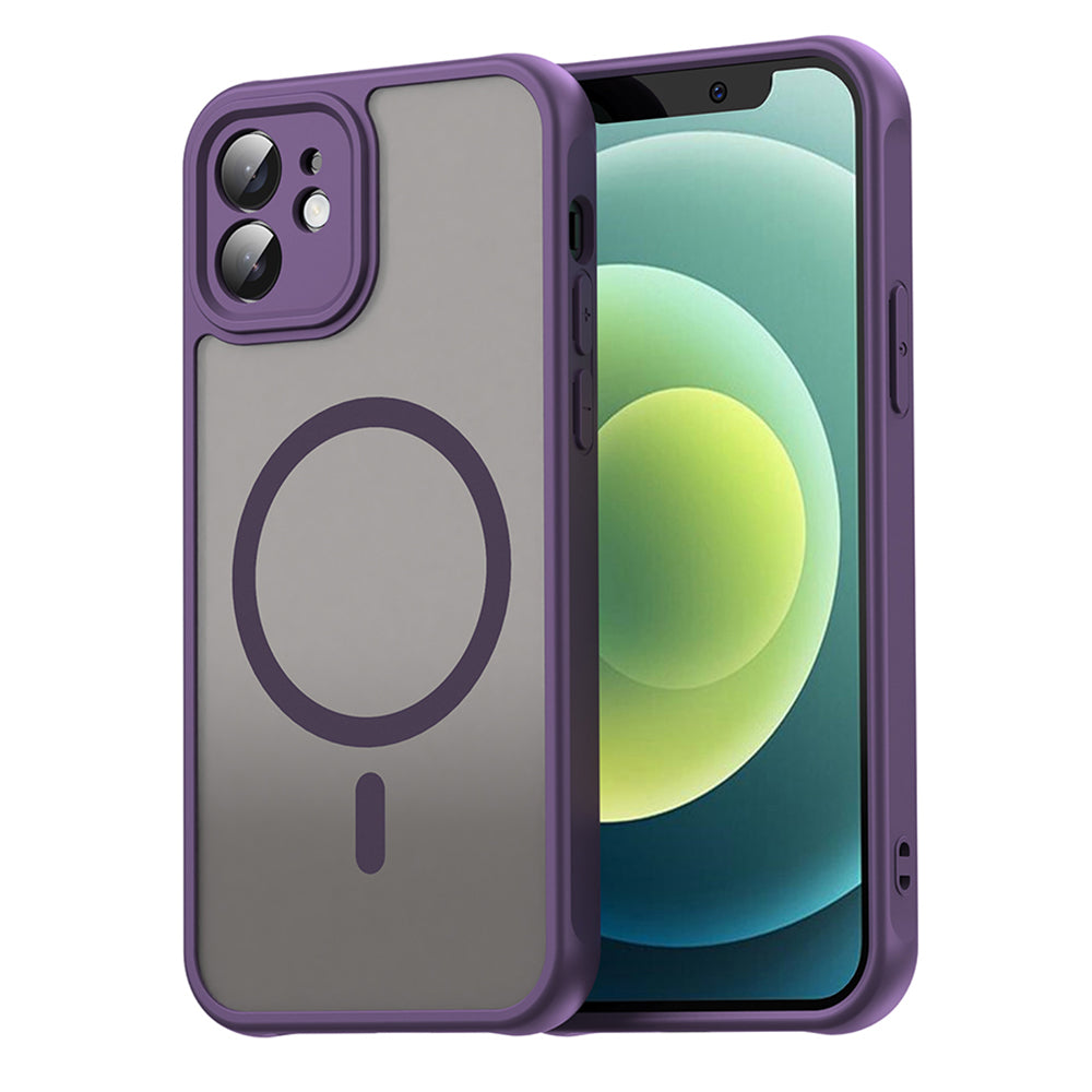 Custodia MagSafe per Apple iPhone 12, Techsuit, HaloFrost II, Viola