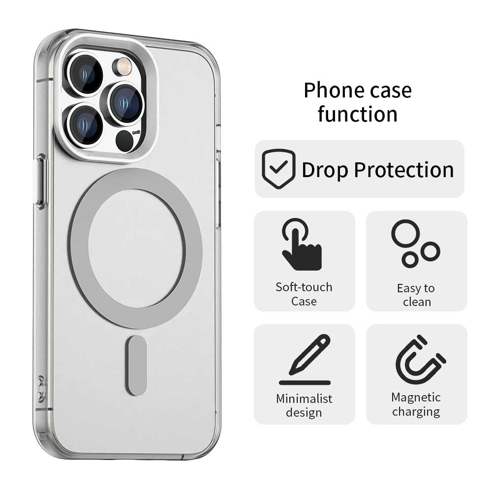 Custodia MagSafe per Apple iPhone 13 Pro Max, Techsuit, CandyCase, Bianca