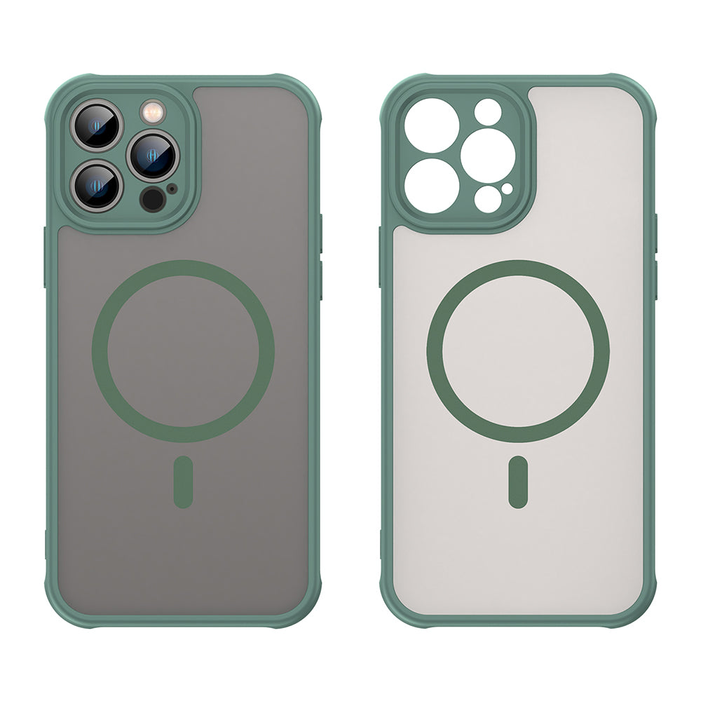 Custodia MagSafe per Apple iPhone 13 Pro, Techsuit, HaloFrost II, Verde
