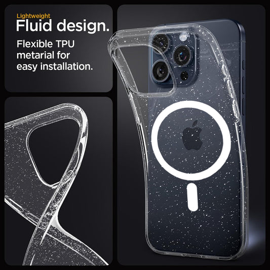Custodia MagSafe per Apple iPhone 13 Pro, Techsuit, SparkleSkin, Trasparente