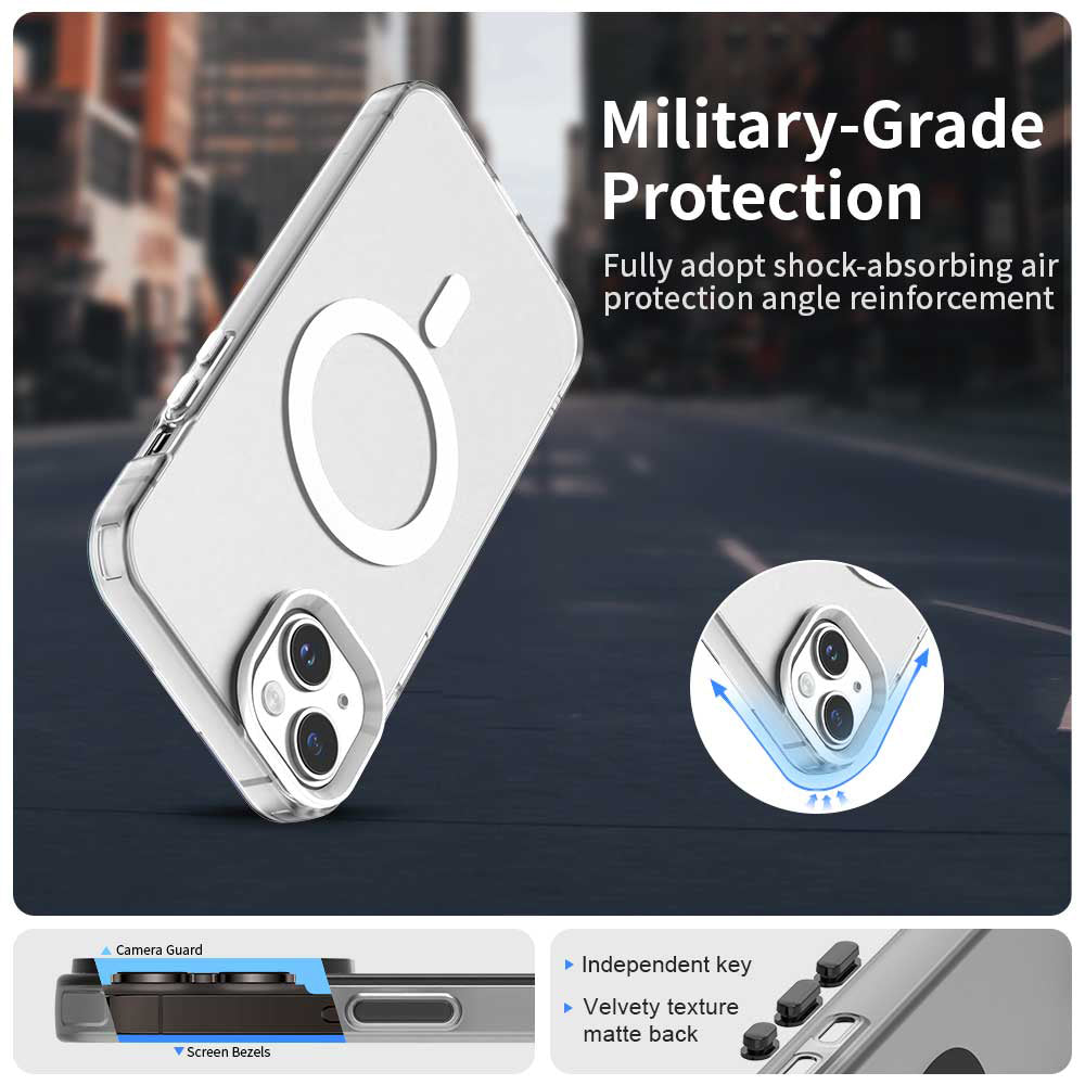 Custodia MagSafe per Apple iPhone 13, Techsuit, CandyCase, Bianca