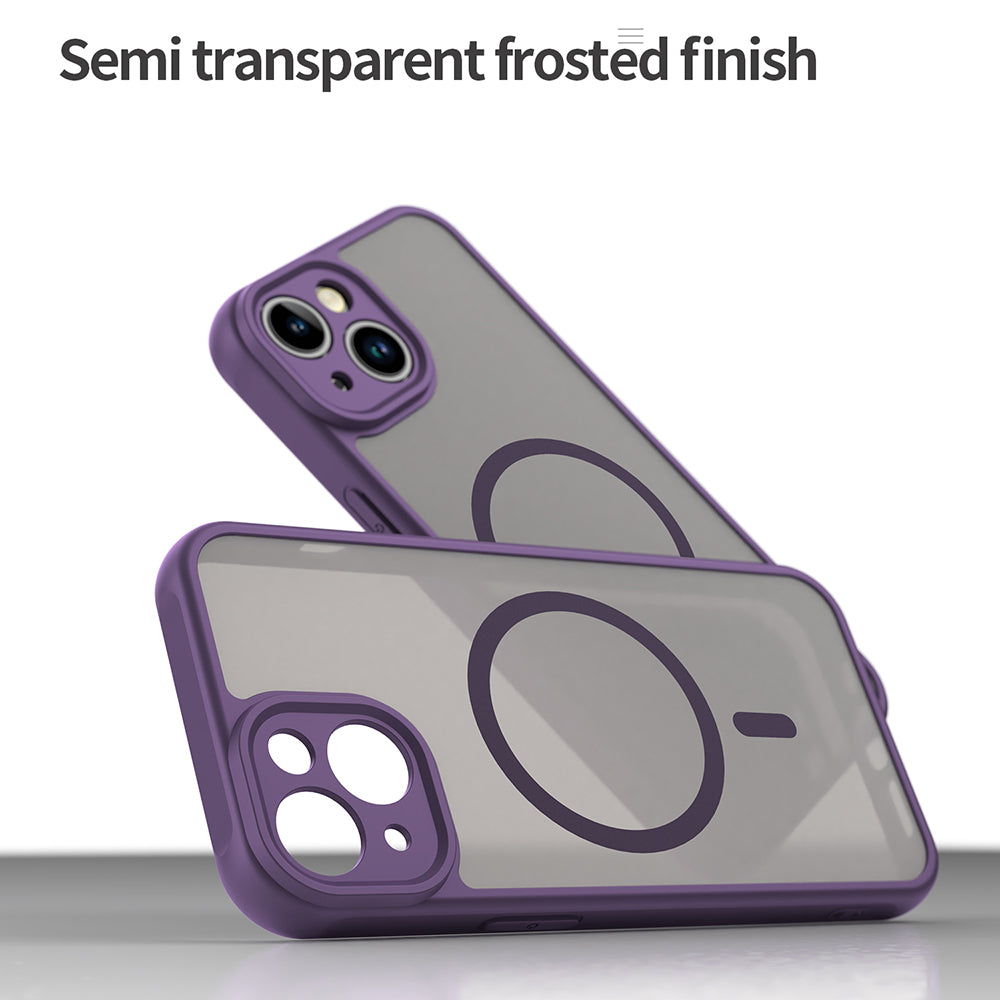 Custodia MagSafe per Apple iPhone 13, Techsuit, HaloFrost II, Viola
