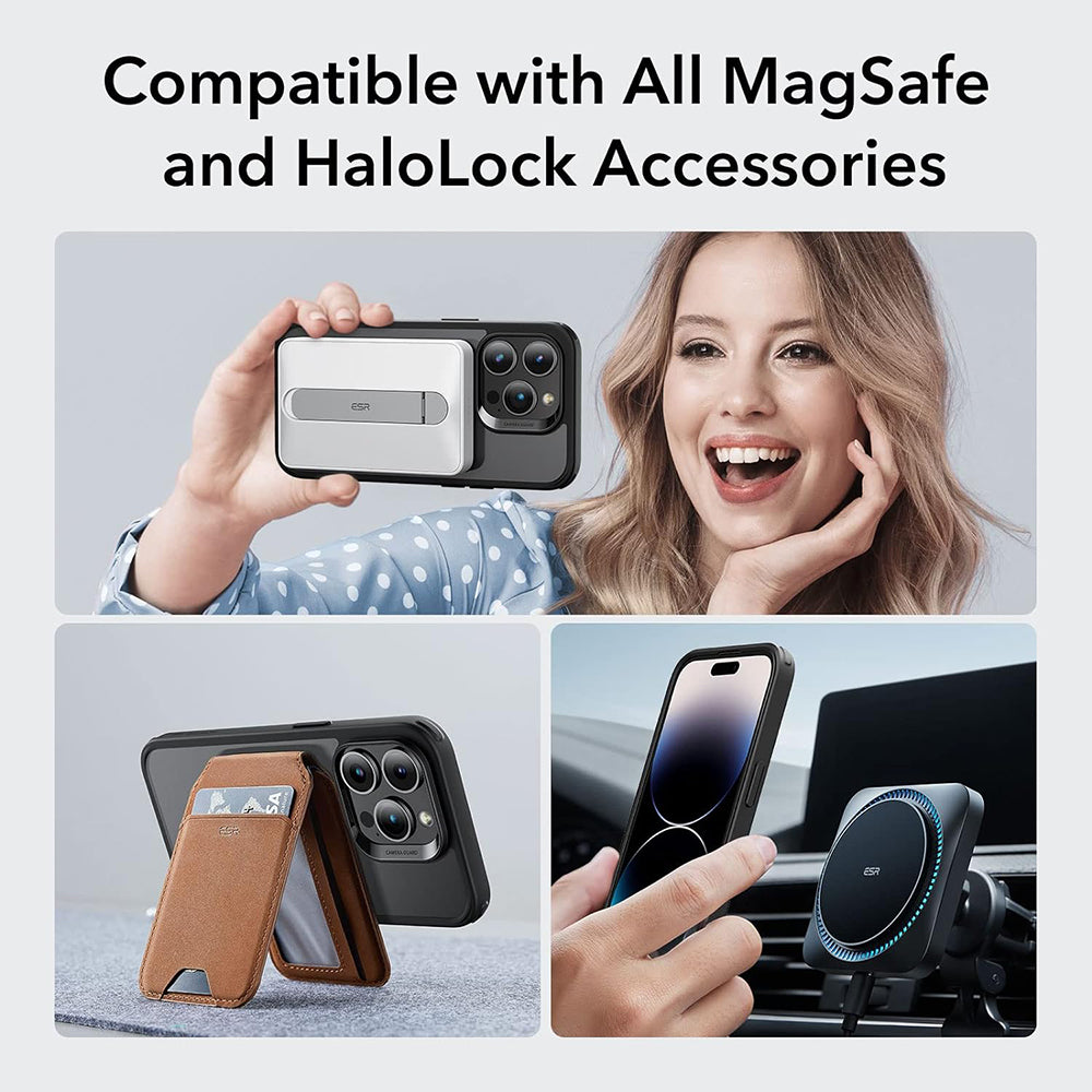 Custodia MagSafe per Apple iPhone 14 Pro, ESR, Classic Hybrid, Nero Satinato