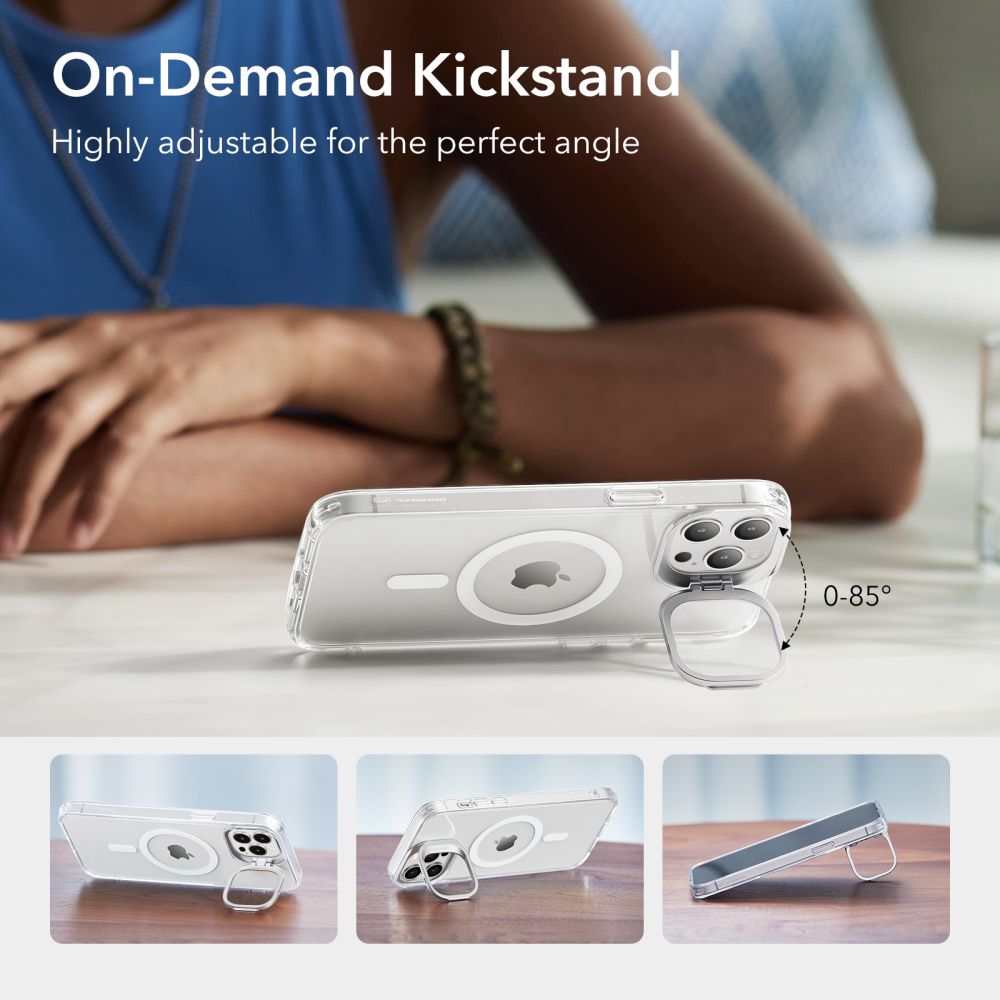 Custodia MagSafe per Apple iPhone 14 Pro, ESR, Classic Kickstand, Trasparente