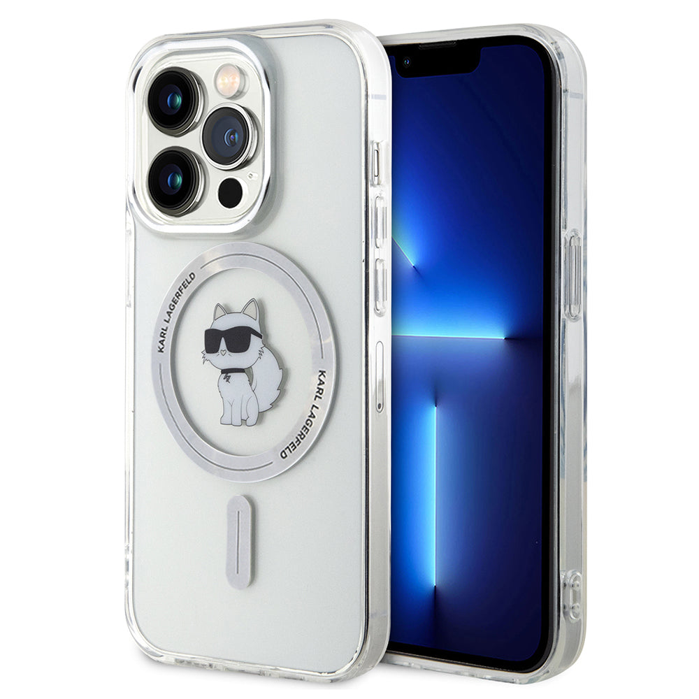 Custodia MagSafe per Apple iPhone 14 Pro, Karl Lagerfeld, IML Choupette, Trasparente