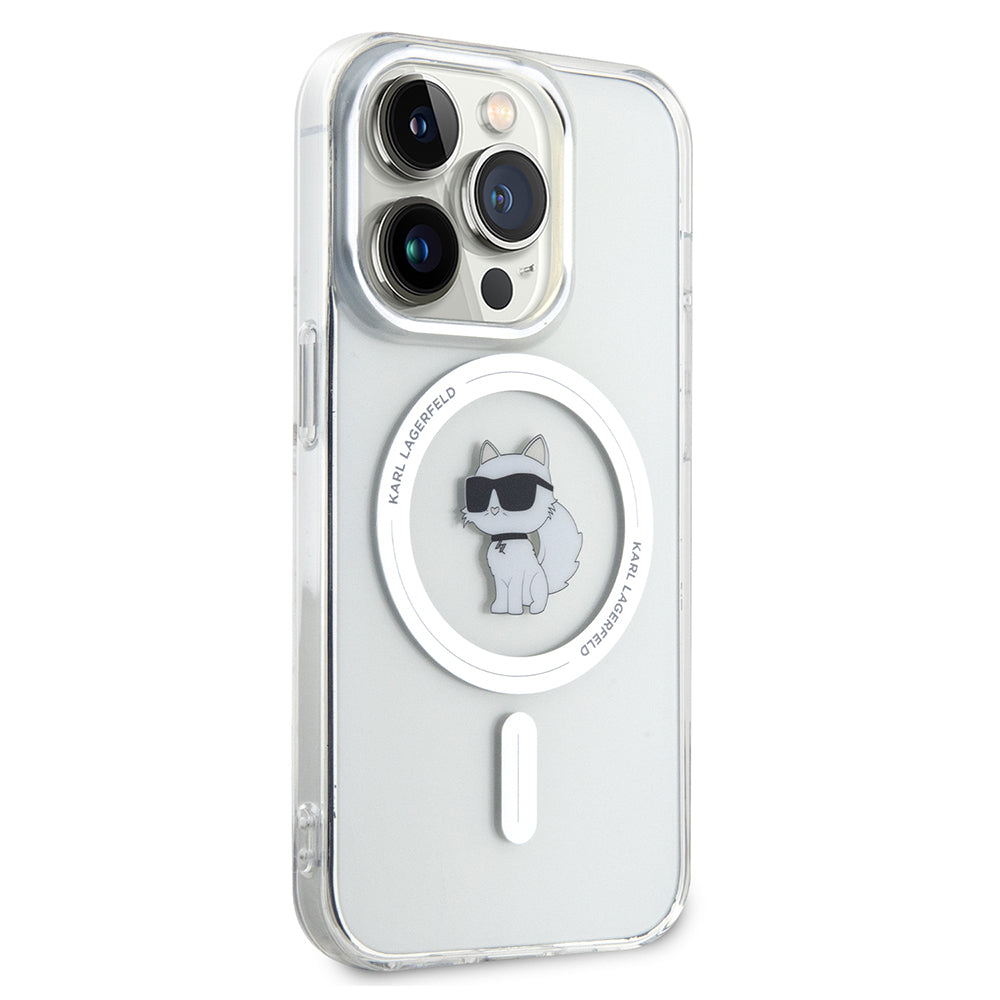 Custodia MagSafe per Apple iPhone 14 Pro, Karl Lagerfeld, IML Choupette, Trasparente