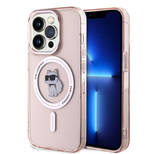 Custodia MagSafe per Apple iPhone 14 Pro Max, Karl Lagerfeld, IML Choupette, Rosa