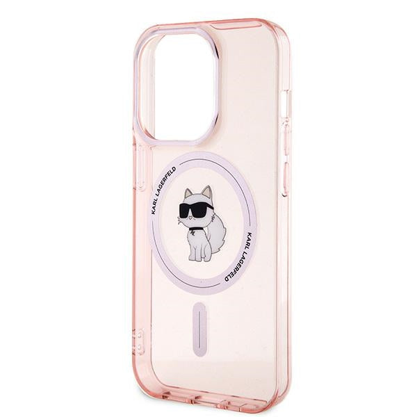 Custodia MagSafe per Apple iPhone 14 Pro Max, Karl Lagerfeld, IML Choupette, Rosa