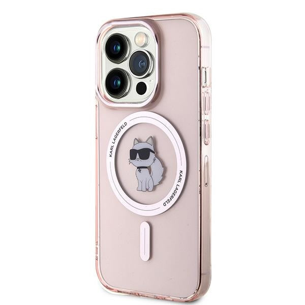 Custodia MagSafe per Apple iPhone 14 Pro Max, Karl Lagerfeld, IML Choupette, Rosa