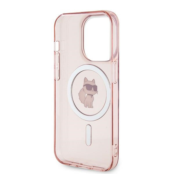 Custodia MagSafe per Apple iPhone 14 Pro Max, Karl Lagerfeld, IML Choupette, Rosa