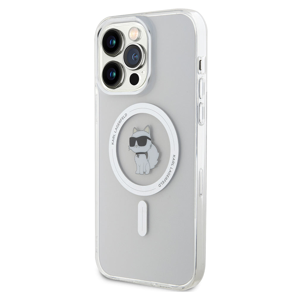 Custodia MagSafe per Apple iPhone 14 Pro Max, Karl Lagerfeld, IML Choupette, Trasparente