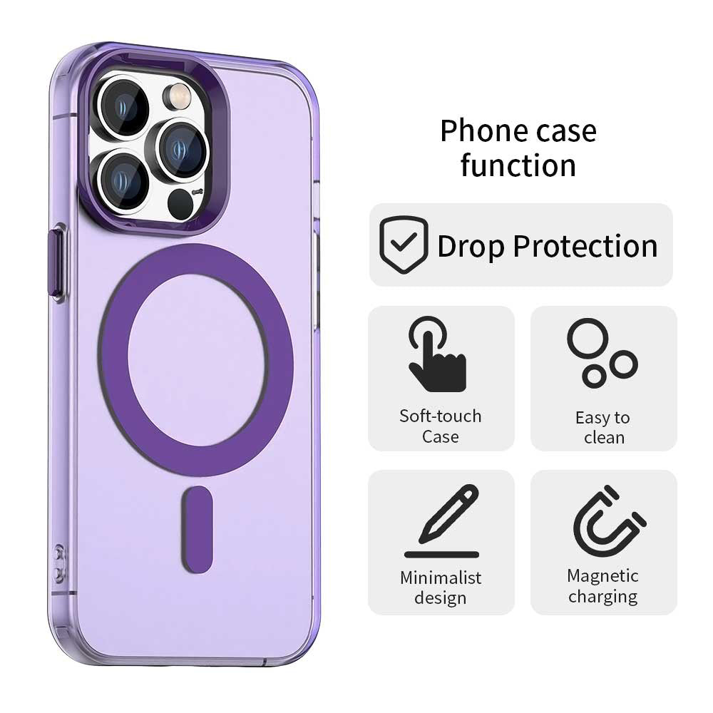 Custodia MagSafe per Apple iPhone 14 Pro Max, Techsuit, CandyCase, Viola