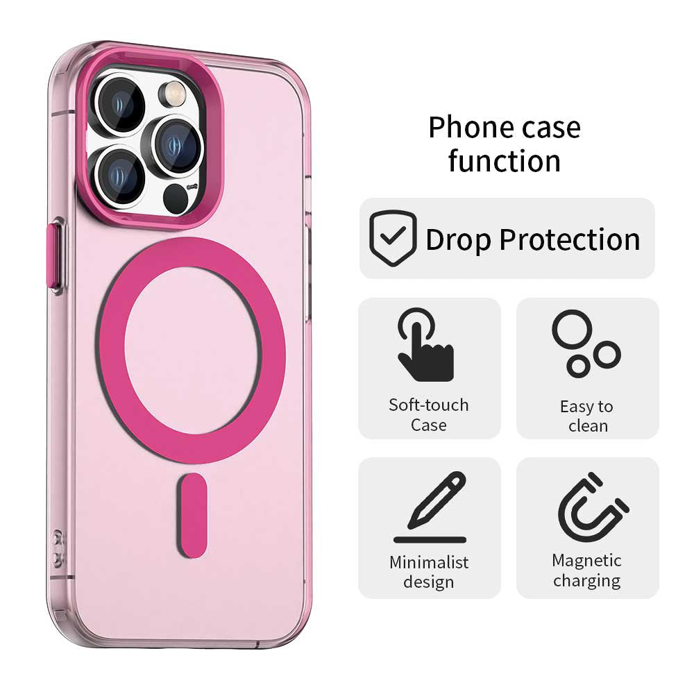 Custodia MagSafe per Apple iPhone 14 Pro Max, Techsuit, CandyCase, Rosa