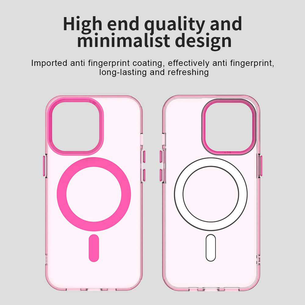 Custodia MagSafe per Apple iPhone 14 Pro Max, Techsuit, CandyCase, Rosa