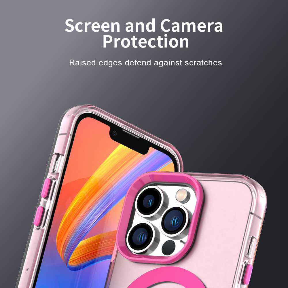 Custodia MagSafe per Apple iPhone 14 Pro Max, Techsuit, CandyCase, Rosa