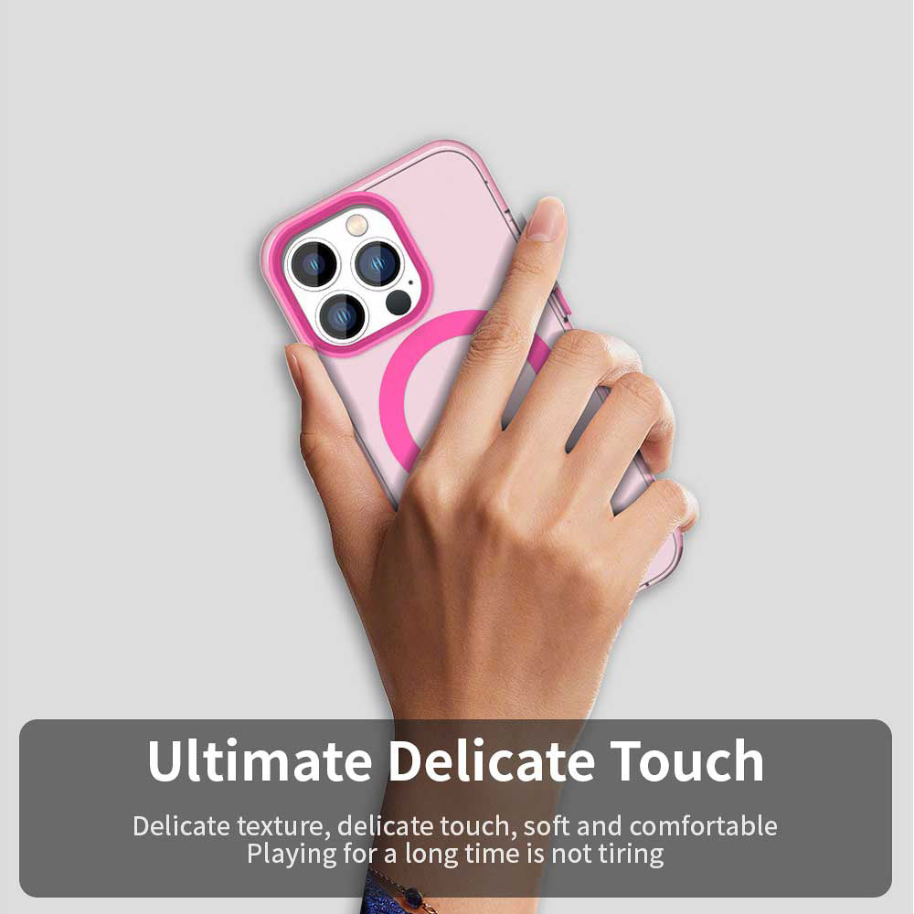Custodia MagSafe per Apple iPhone 14 Pro Max, Techsuit, CandyCase, Rosa