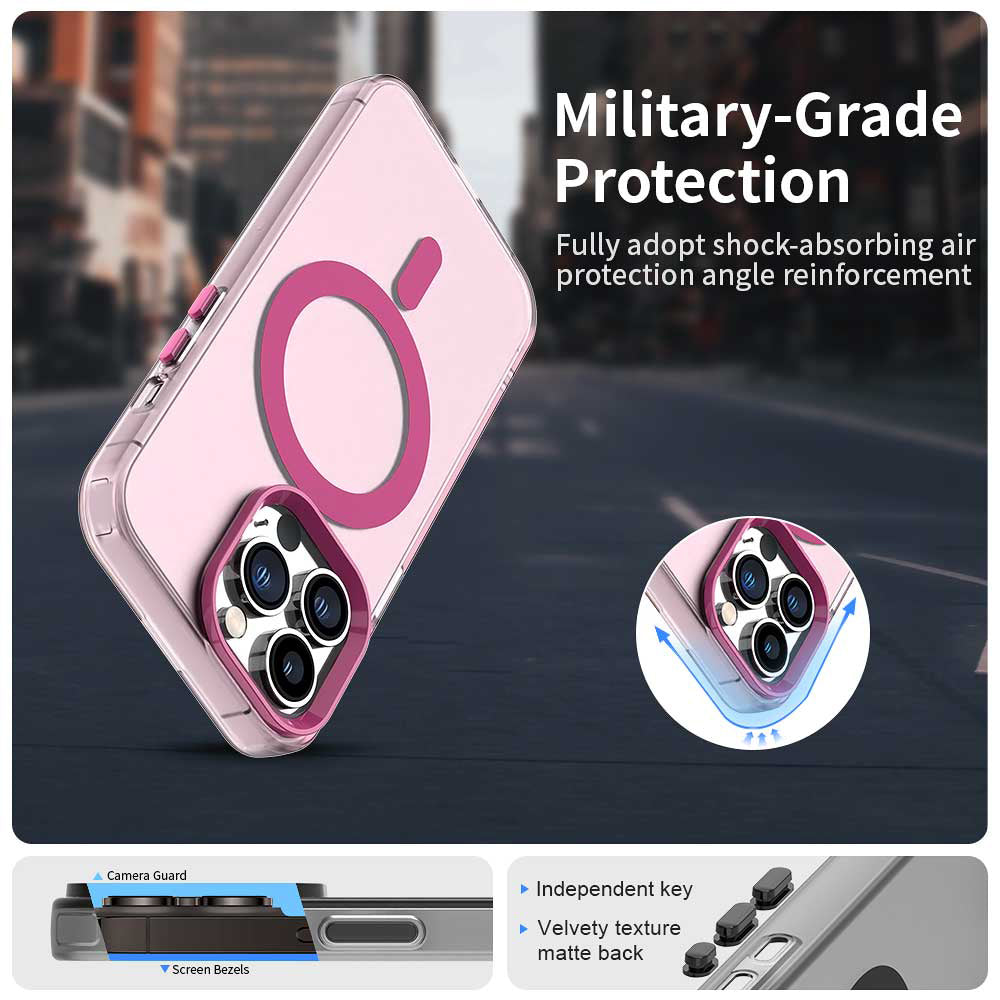Custodia MagSafe per Apple iPhone 14 Pro Max, Techsuit, CandyCase, Rosa