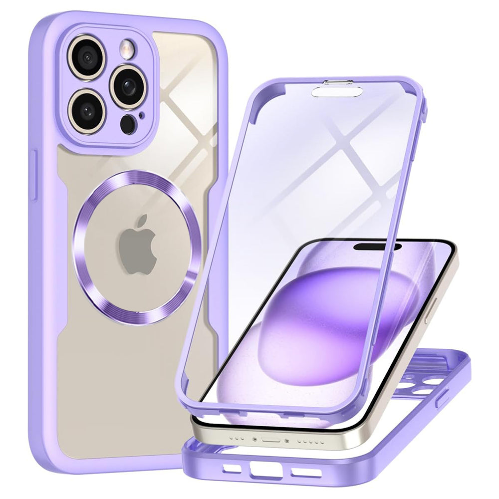 Custodia MagSafe per Apple iPhone 14 Pro Max, Techsuit, ColorVerse 360, Viola